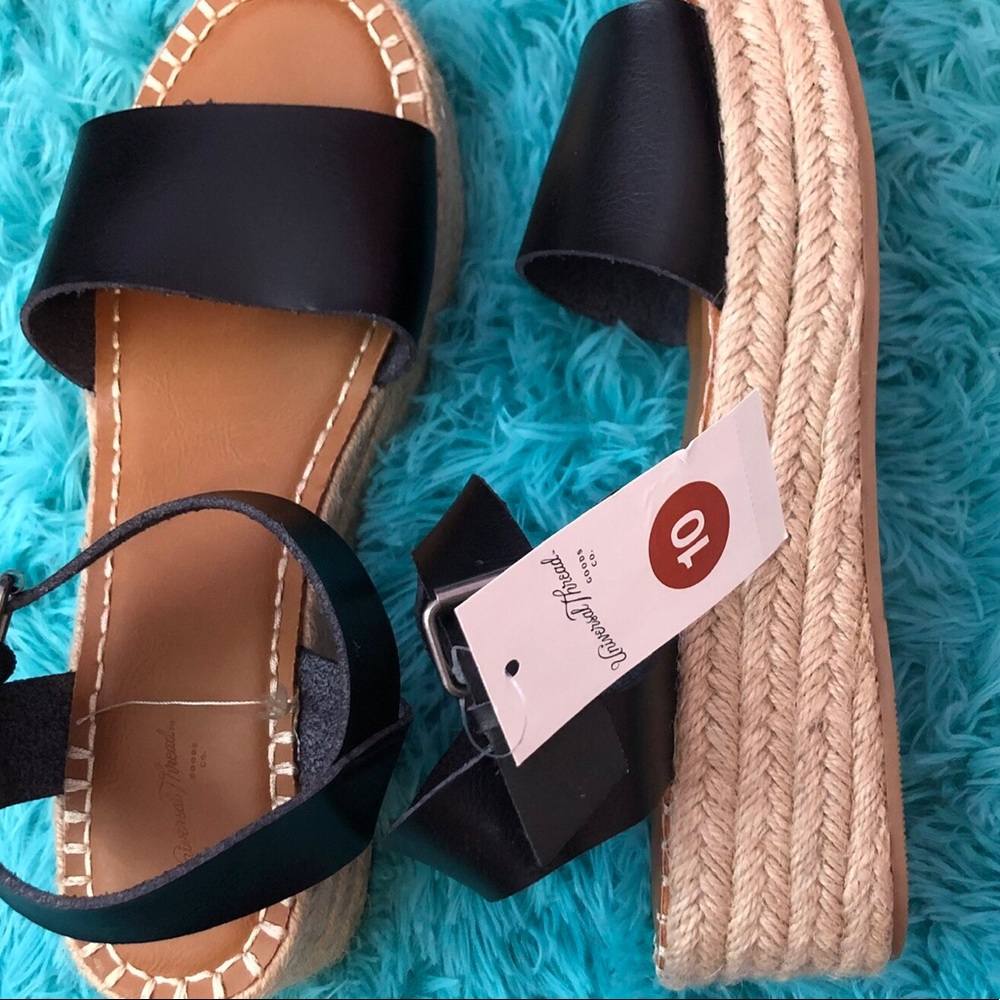 Black espadrilles size 10